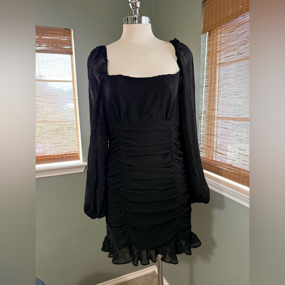 Lovers + Friends Black Long Sleeve Dress